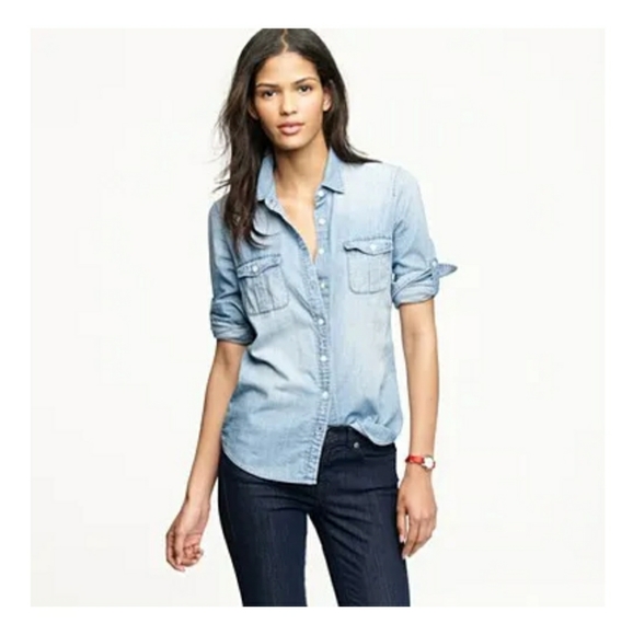 J. Crew Tops - J.Crew Classic Keeper Chambray